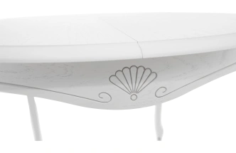 Кухонный стол Кабриоль D 105, эмаль белая