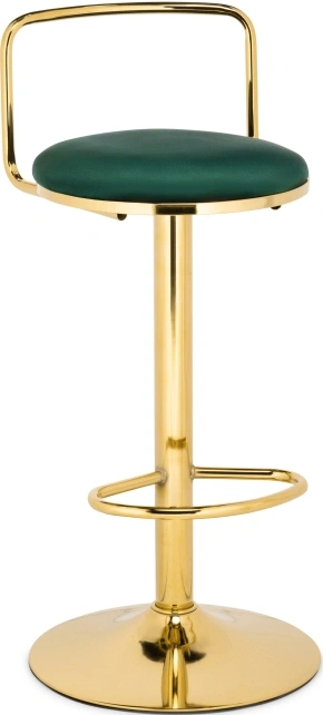 Полубарный стул Lusia, зеленый / золотой