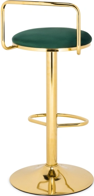 Полубарный стул Lusia, зеленый / золотой