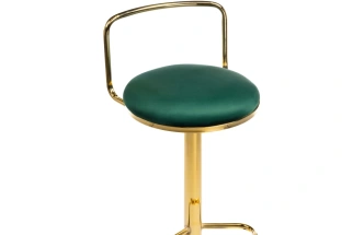 Полубарный стул Lusia, зеленый / золотой