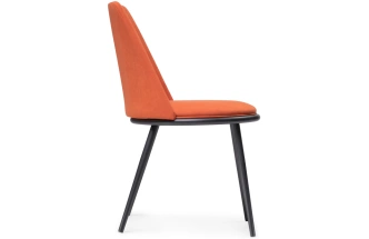 Стул Алдис, на металлокаркасе, катания флам / черный матовый