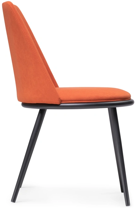 Стул Алдис, на металлокаркасе, катания флам / черный матовый