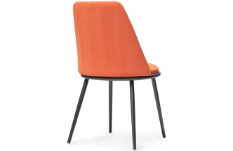 Стул Алдис, на металлокаркасе, катания флам / черный матовый