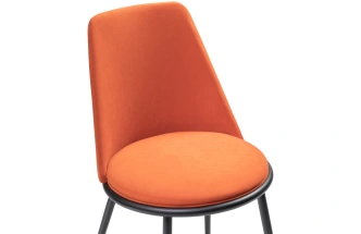 Стул Алдис, на металлокаркасе, катания флам / черный матовый