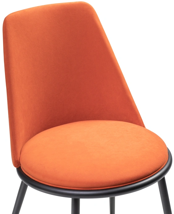 Стул Алдис, на металлокаркасе, катания флам / черный матовый