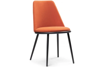 Стул Алдис, на металлокаркасе, катания флам / черный матовый