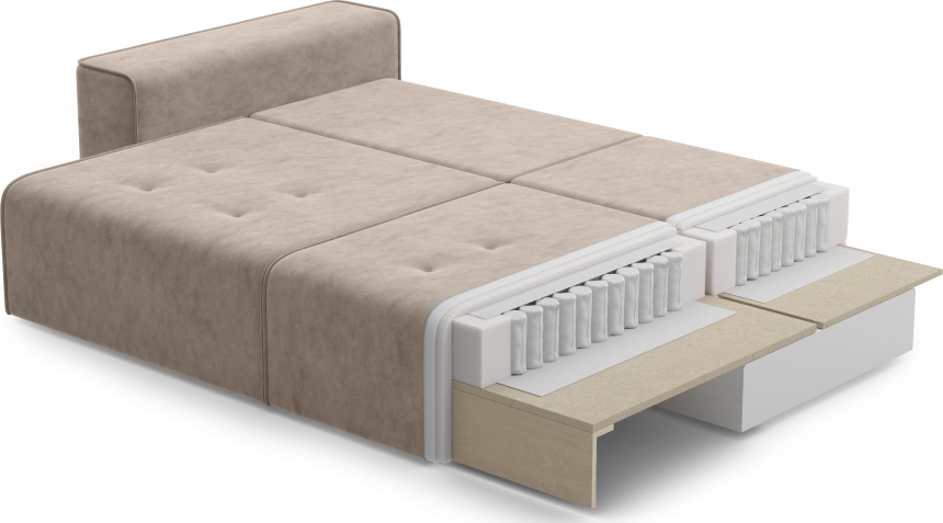 Диван прямой Конте, модель 036, Germes Beige (бежевый)