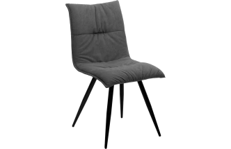 Стул Cira, мягкий, VT7002-29 Серый, без "пальчиковый" велюр, черный каркас