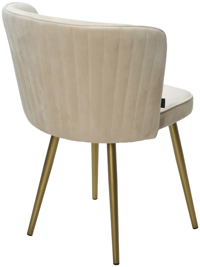 Стул Моне, мягкий, Zizi 002 молочный, велюр, золотой каркас 