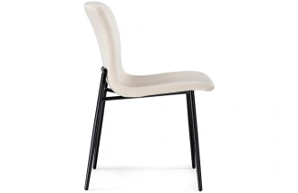 Стул на металлокаркасе Игон, бежевый / черный муар