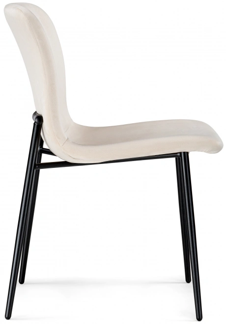 Стул на металлокаркасе Игон, бежевый / черный муар