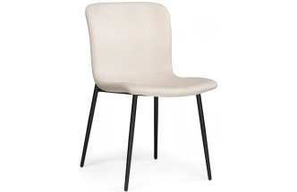 Стул на металлокаркасе Игон, бежевый / черный муар