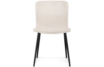 Стул на металлокаркасе Игон, бежевый / черный муар