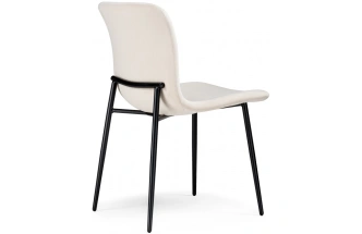 Стул на металлокаркасе Игон, бежевый / черный муар