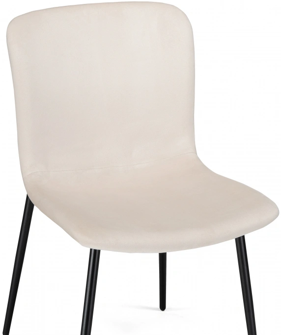 Стул на металлокаркасе Игон, бежевый / черный муар
