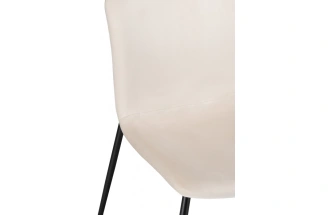 Стул на металлокаркасе Игон, бежевый / черный муар