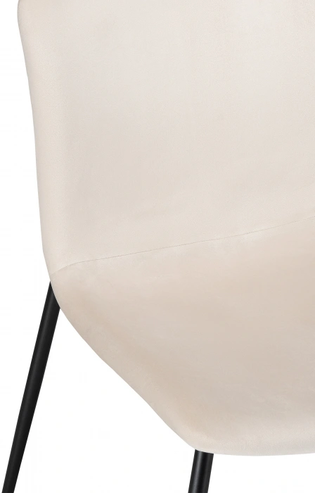 Стул на металлокаркасе Игон, бежевый / черный муар