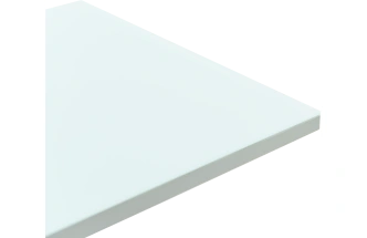 Кухонный стол Шанхай, каре, бело-черный, стекло, каркас хром