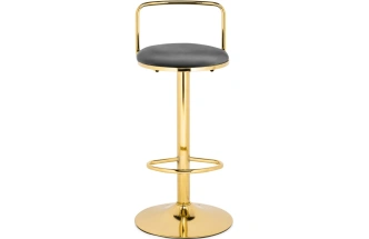 Полубарный стул Lusia, темно-серый / золотой