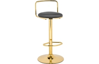 Полубарный стул Lusia, темно-серый / золотой