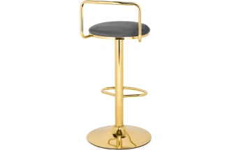 Полубарный стул Lusia, темно-серый / золотой