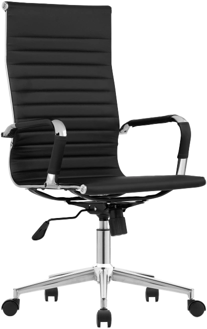 Компьютерное кресло Reus, экокожа, black / chrome