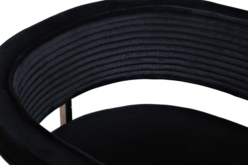 Стул GY-8504STUL-CHERN, мягкий, велюр, черный / хром 