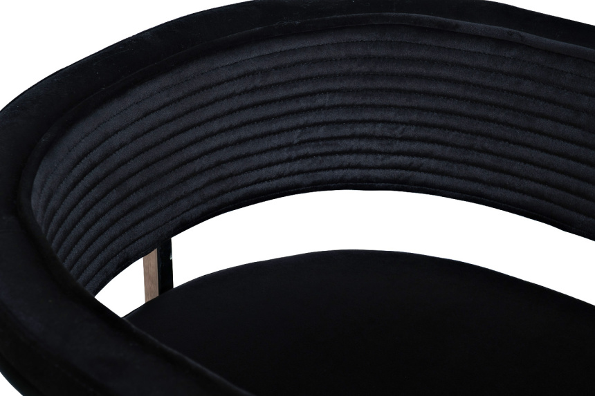 Стул GY-8504STUL-CHERN, мягкий, велюр, черный / хром 