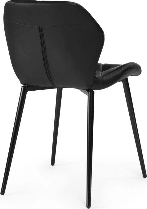 Стул Вальд, на металлокаркасе, черный / черный глянец