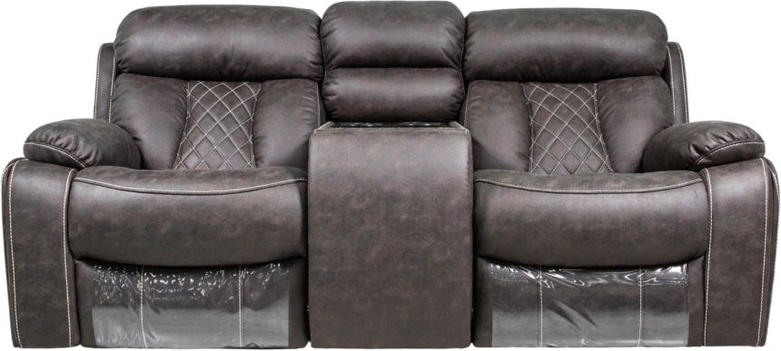 Диван прямой Азалия, электрореклайнер, двухместный, Тревел Брик / Венге / Контрастная