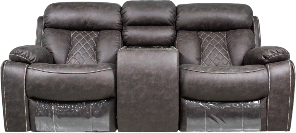 Диван прямой Азалия, электрореклайнер, двухместный, Тревел Брик / Венге / Контрастная