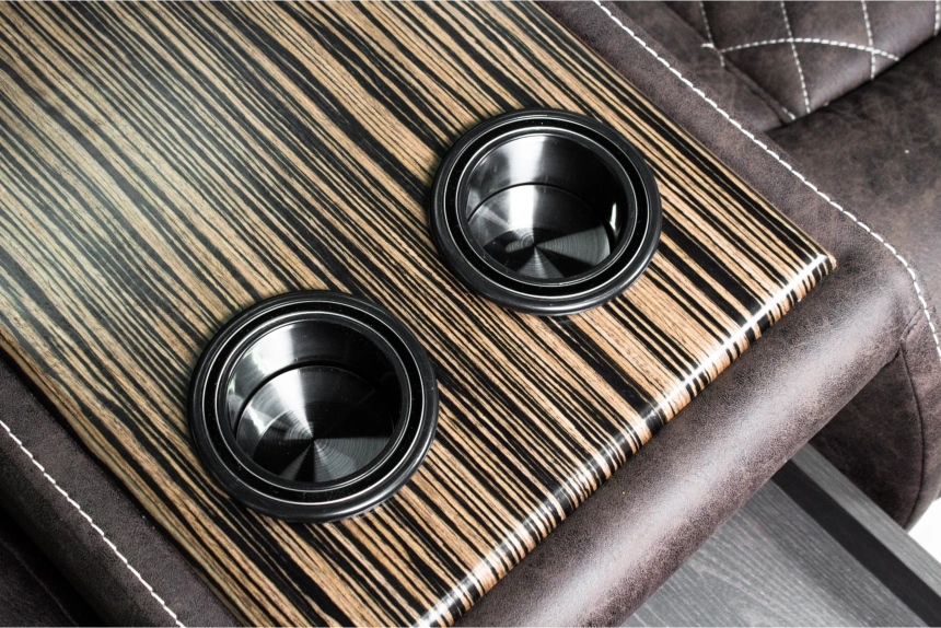 Диван прямой Азалия, электрореклайнер, двухместный, Тревел Брик / Венге / Контрастная