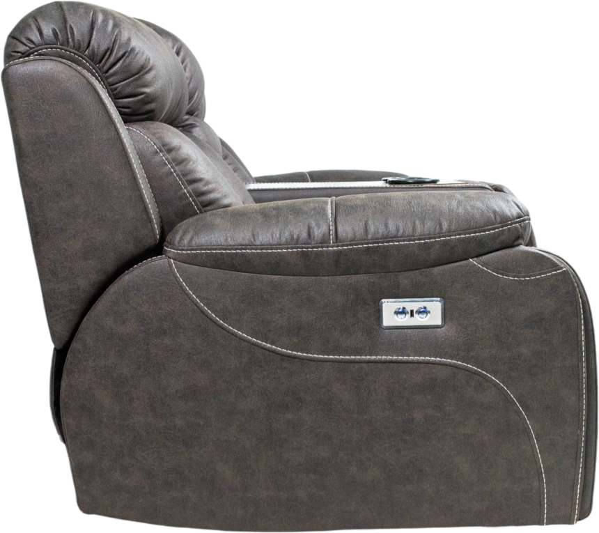 Диван прямой Азалия, электрореклайнер, двухместный, Тревел Брик / Венге / Контрастная