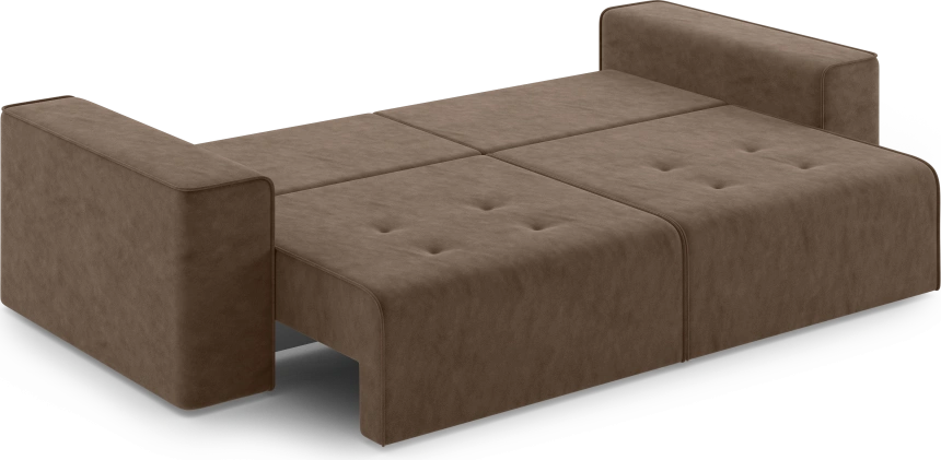 Диван прямой Конте, модель 036, Germes Chocolate (коричневый)