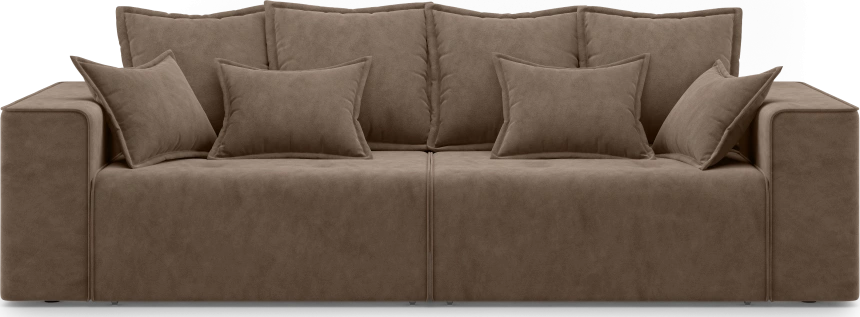 Диван прямой Конте, модель 036, Germes Chocolate (коричневый)