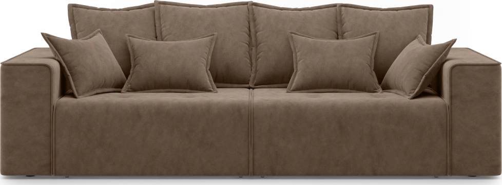 Диван прямой Конте, модель 036, Germes Chocolate (коричневый)