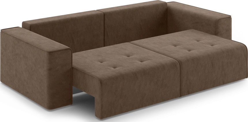 Диван прямой Конте, модель 036, Germes Chocolate (коричневый)