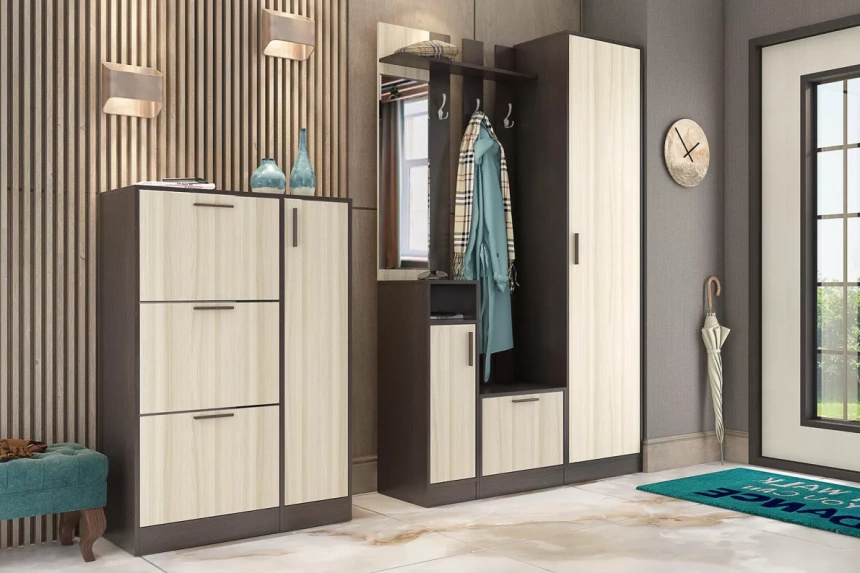 Тумба для обуви Лофт-5, Венге/Ясень шимо светлый