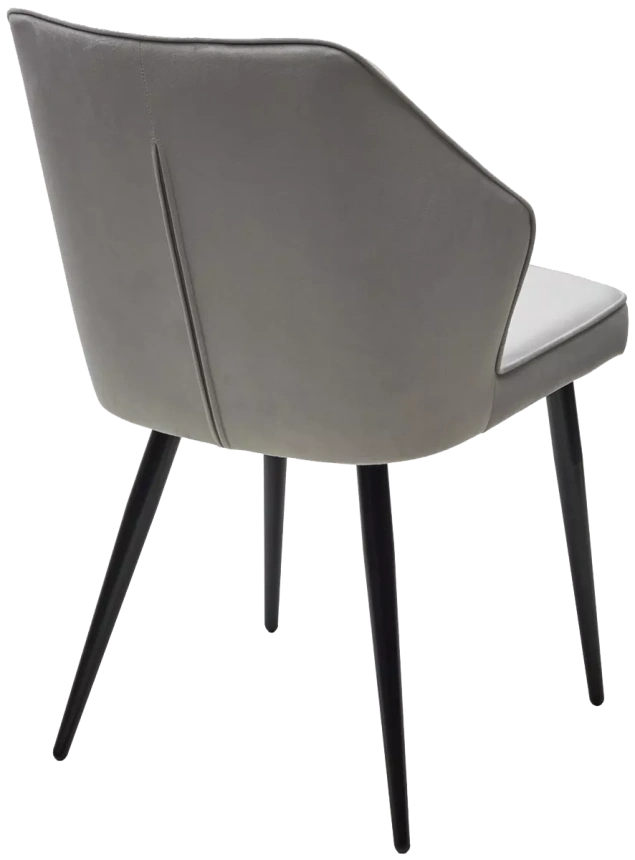 Стул Seattle-V, мягкий, светло-серый BM-4, велюр, черный каркас 
