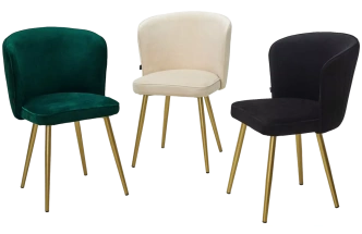 Стул Моне, мягкий, Zizi 521 черный, велюр, золотой каркас 