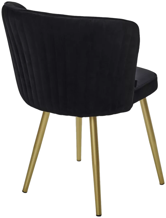 Стул Моне, мягкий, Zizi 521 черный, велюр, золотой каркас 