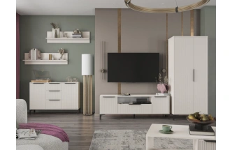 ТВ-тумба широкая Иадама, кашемир / кашемир