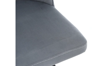 Стул Silvio, мягкий со спинкой, серый, велюр, каркас черный