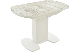 Кухонный стол Корсика, дерево светлое, пластик, каркас белый