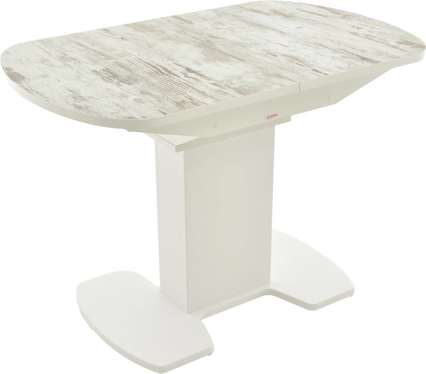 Кухонный стол Корсика, дерево светлое, пластик, каркас белый 