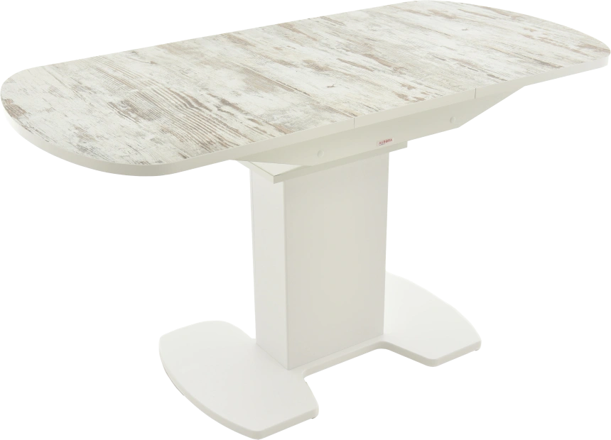 Кухонный стол Корсика, дерево светлое, пластик, каркас белый 