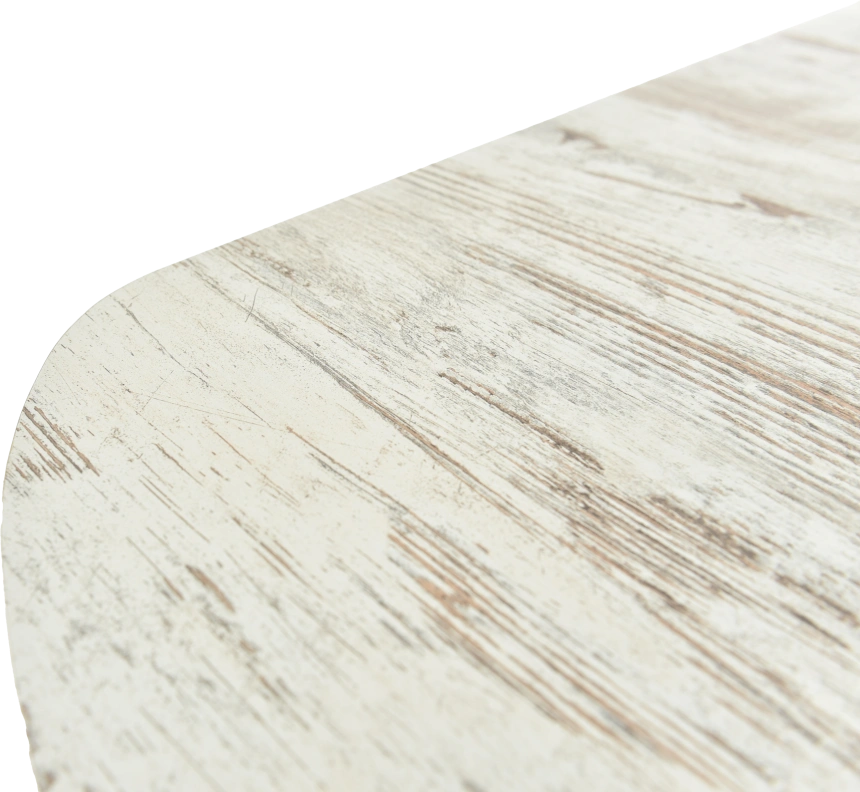 Кухонный стол Корсика, дерево светлое, пластик, каркас белый 