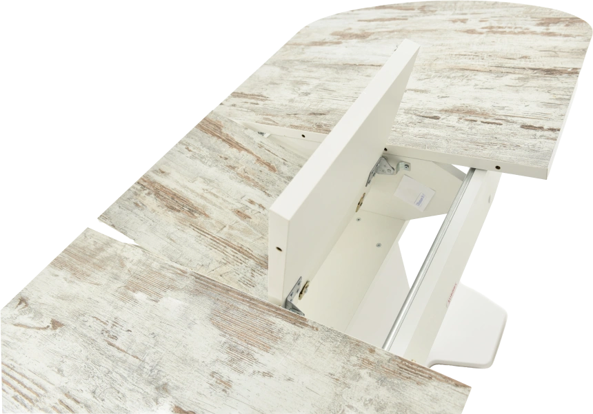 Кухонный стол Корсика, дерево светлое, пластик, каркас белый 