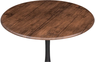 Кухонный стол Тулип, 90x73, МДФ, орех кантри, каркас черный