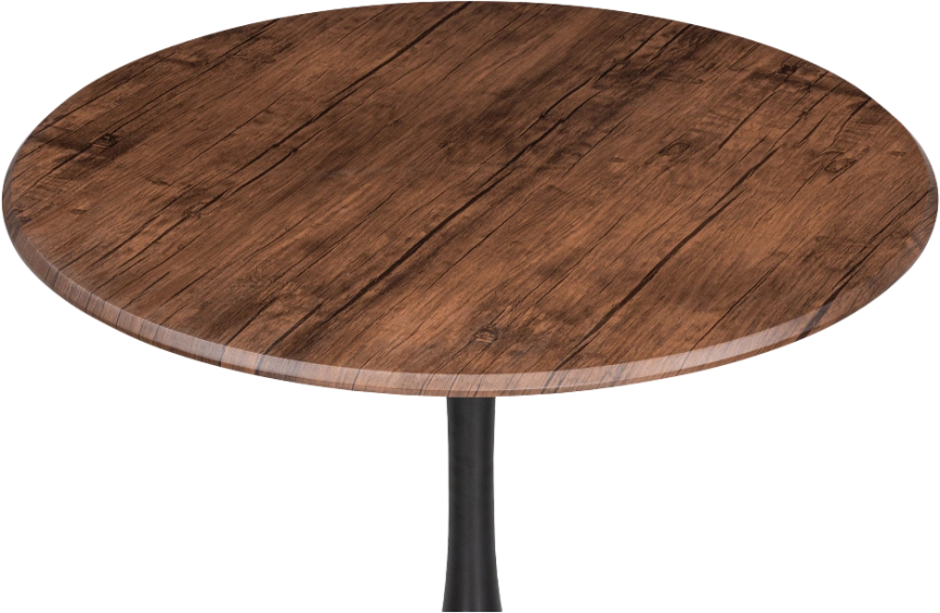 Кухонный стол Тулип, 90x73, МДФ, орех кантри, каркас черный